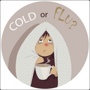 cartoon lady with a cold